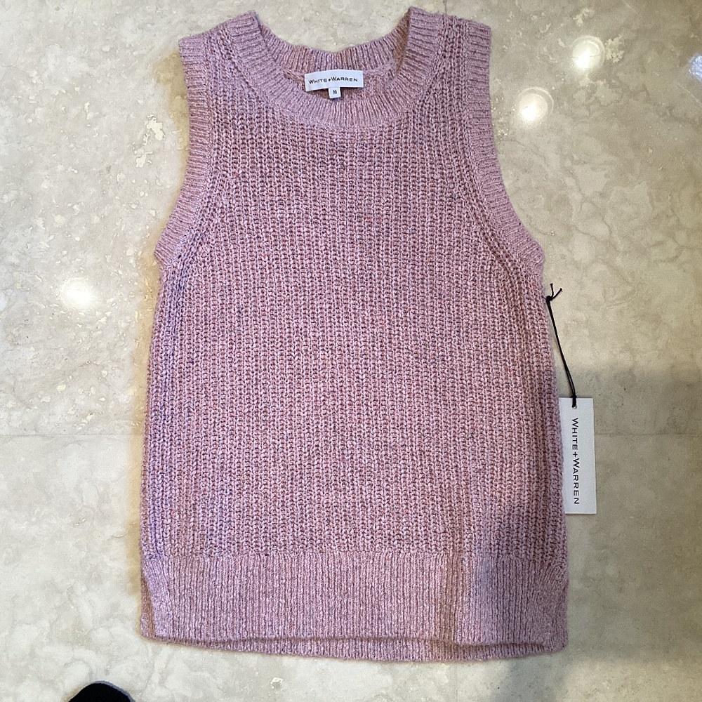 White Warren size medium linen silk tank